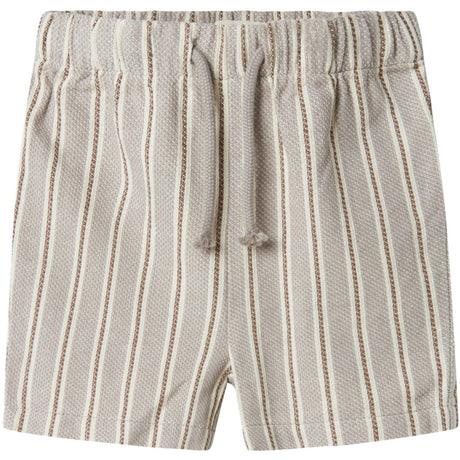 Lil'Atelier Mourning Dove Frede Stripe Loose Shorts