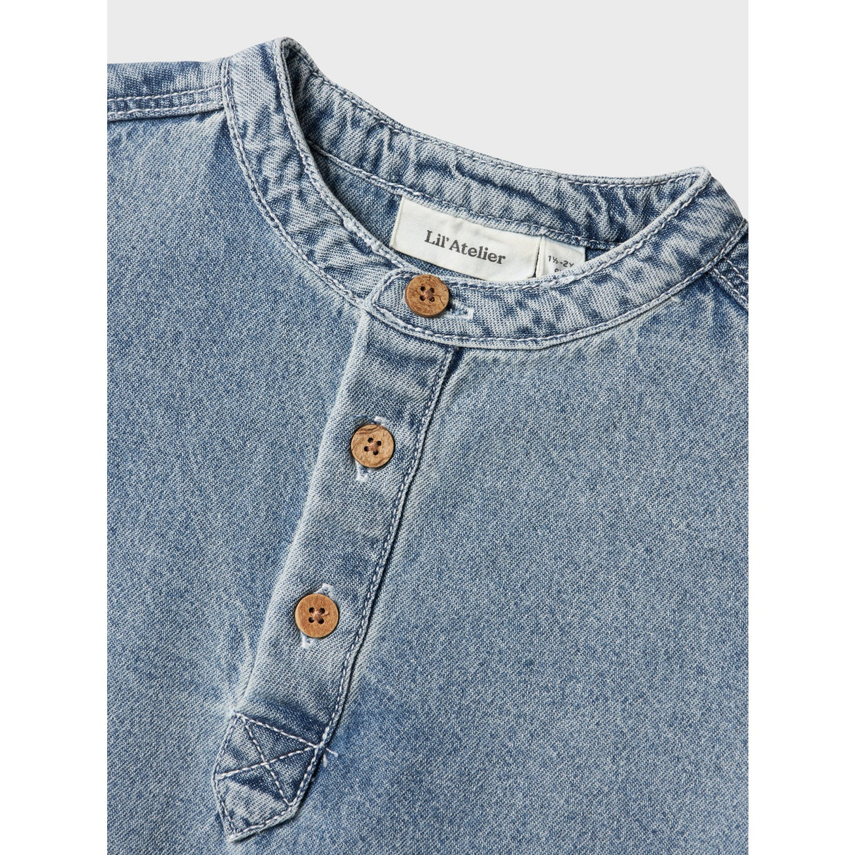 Lil'Atelier Medium Blue Denim Fundo Loose Denim Shirt