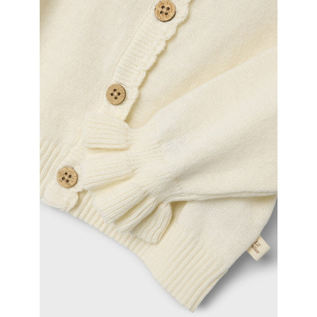 Lil'Atelier Coconut Milk Fauci Fia Short Knit Cardigan