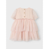 Lil'Atelier Peach Blush Frilla Loose Tulle Dress