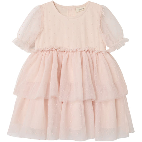 Lil'Atelier Peach Blush Frilla Loose Tulle Dress