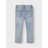 Name It Light Blue Bleached Denim Silas Slim Sweat Jeans Noos