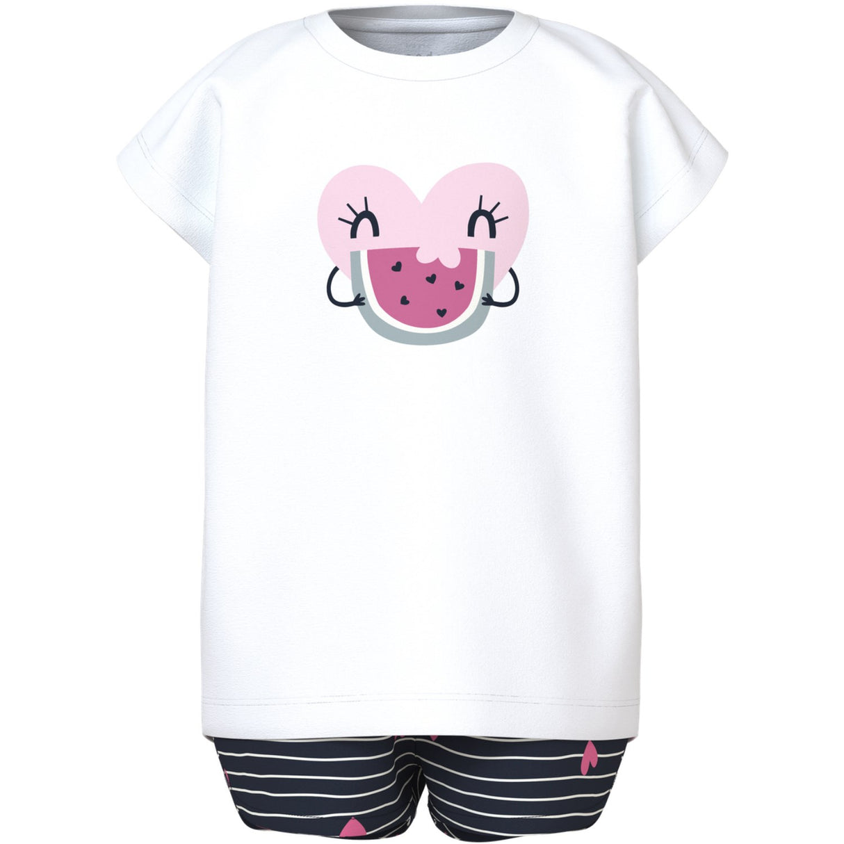 Name It Bright White Hearts Vigea Shorts Set