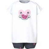 Name It Bright White Hearts Vigea Shorts Set
