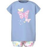 Name It Chambray Blue Butterflies Vigea Shorts Set