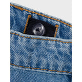 Name It Medium Blue Denim Heart Embroidery Bella Regular Denim Shorts Noos