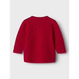 Name It Lipstick Red Fie Knit Cardigan