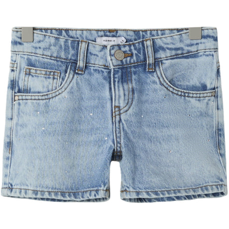 Name It Medium Blue Denim Rose Regular Denim Shorts Noos