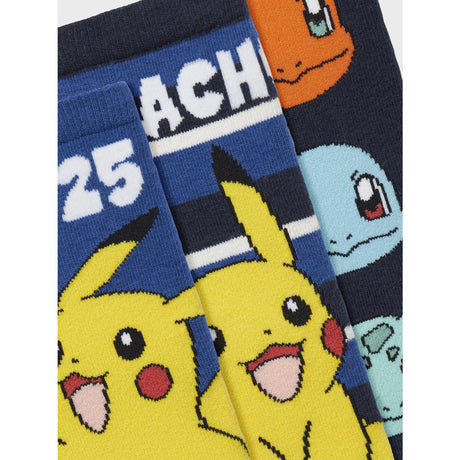 Name It Navy Blazer Mik Pokemon 3-Pack Socks