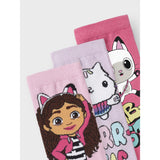 Name It Orchid Bloom Mellow Gabby's Dollhouse 3-Pack Socks