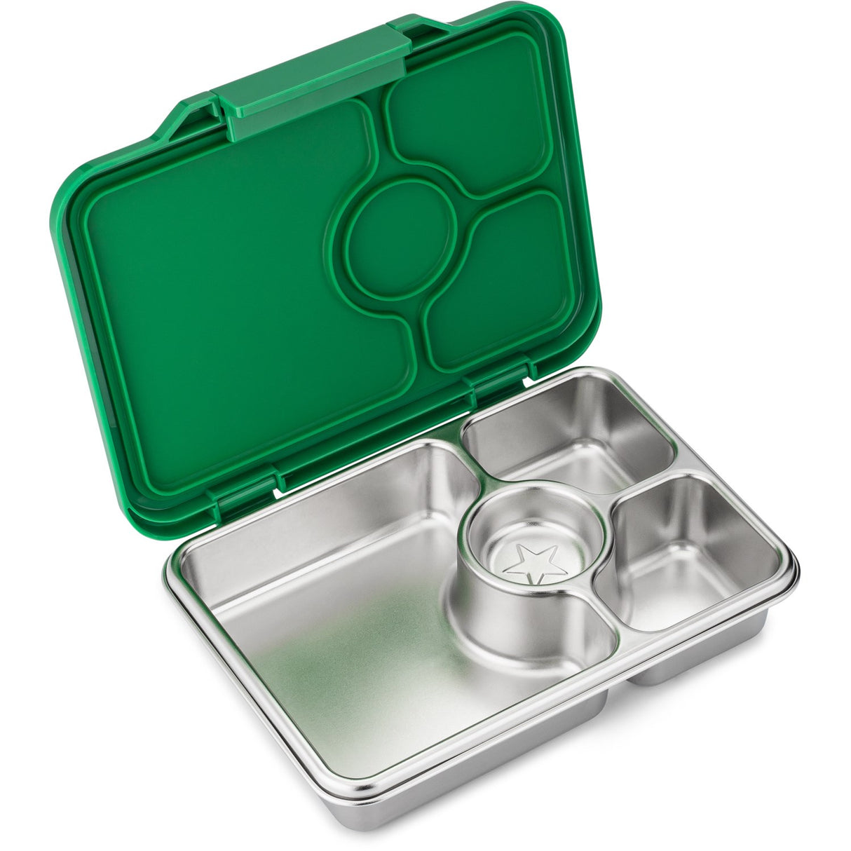 Yumbox Pomme Green Prêt Stainless Steel 4-Sections