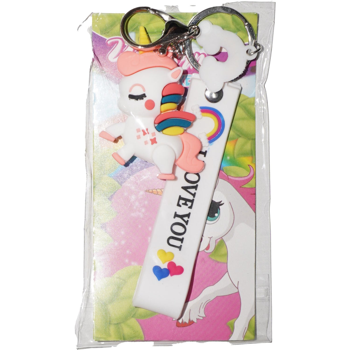 Pocket Money Unicorn Figure Keychain White
