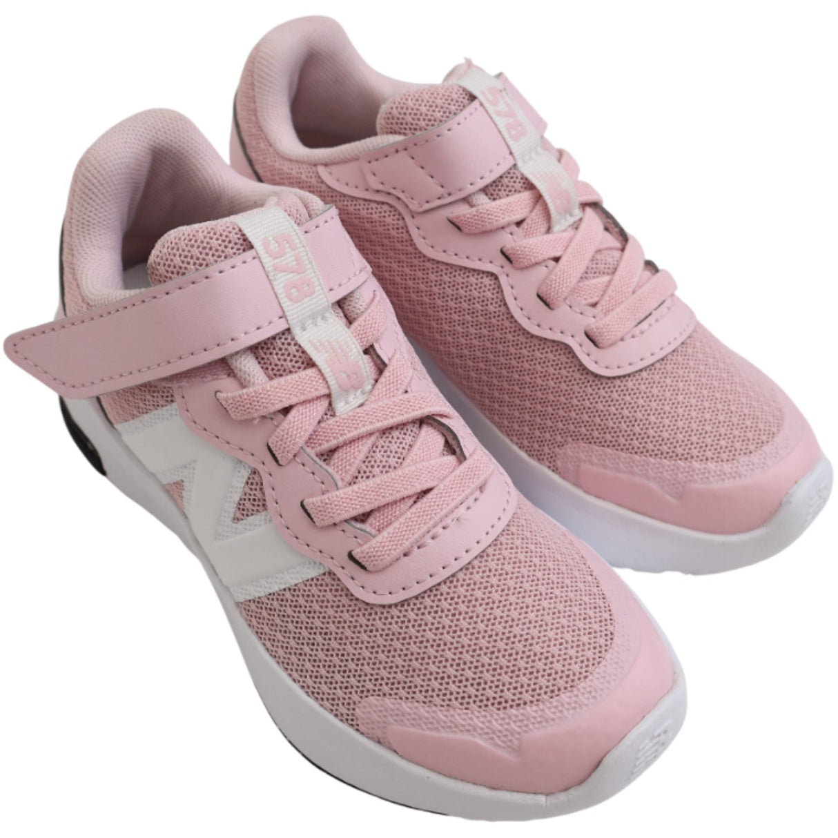 New Balance Rose Sugar New Balance FreshFoam 578 Kids Bungee Lace With Top Strap