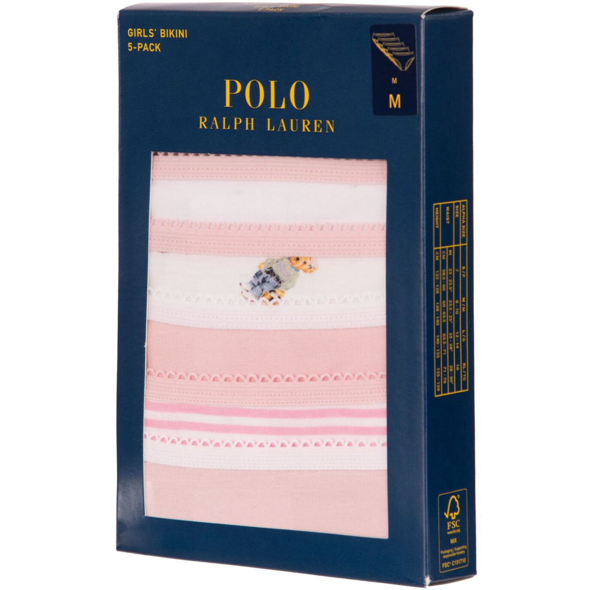 Polo Ralph Lauren Hint Of Pink Polo 5 Pack Bikini Brief