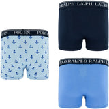 Polo Ralph Lauren Elite Blue Cotton Stretch 3 Pack Boxer/Brief