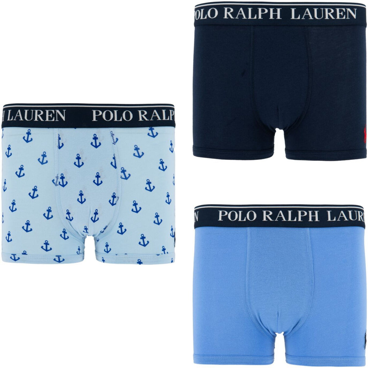 Polo Ralph Lauren Elite Blue Cotton Stretch 3 Pack Boxer/Brief