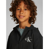 Calvin Klein Ck Black Essential Monologo Windbreaker Jacket