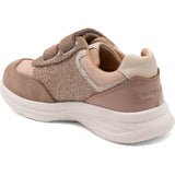 Bisgaard Taupe Glitter Yuki Glitter Velcro Shoe