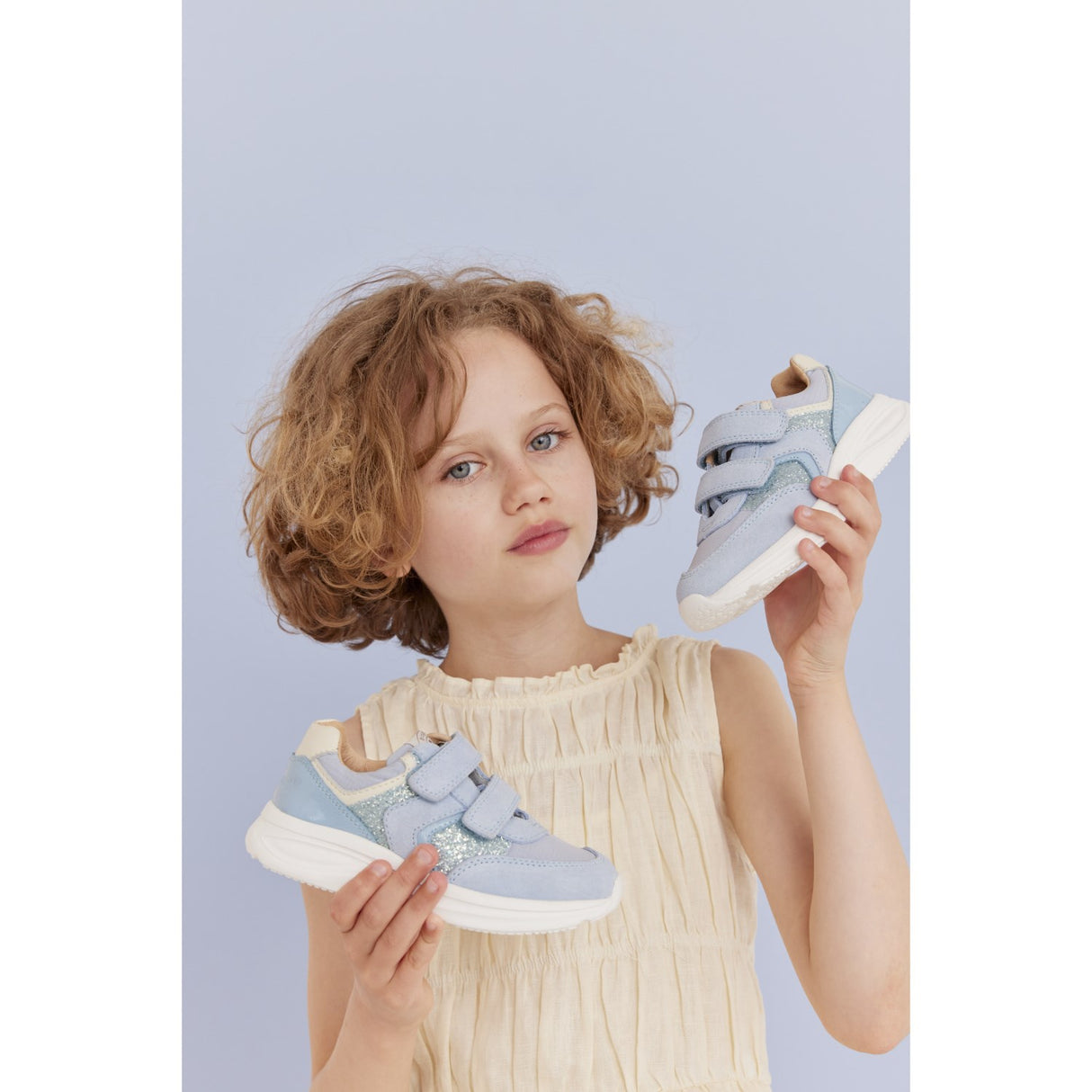 Bisgaard Sky Glitter Yuki Glitter Velcro Shoe