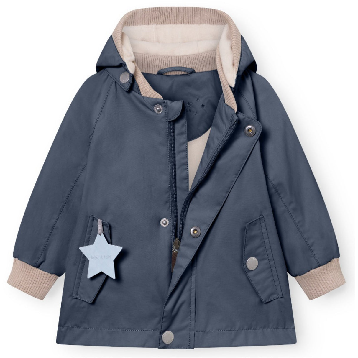 Mini A ture Ombre Blue Wally Fleece Lined Spring Jacket. GRS