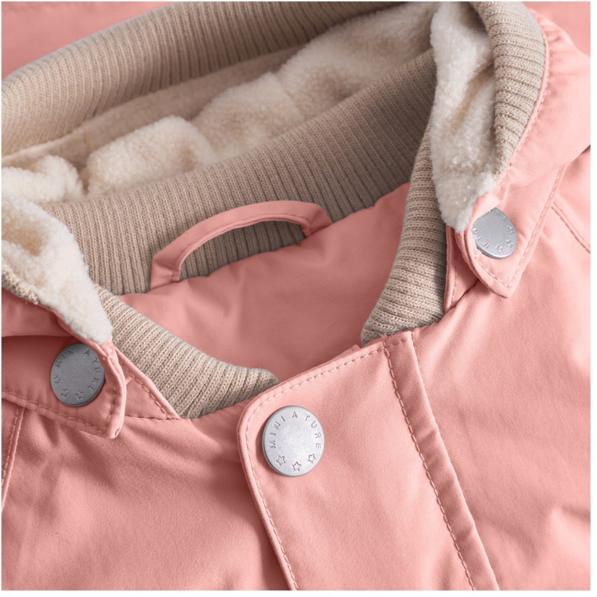 Mini A ture Rose Tan Wally Fleece Lined Spring Jacket. GRS
