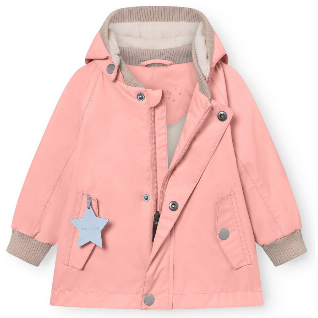 Mini A ture Rose Tan Wally Fleece Lined Spring Jacket. GRS