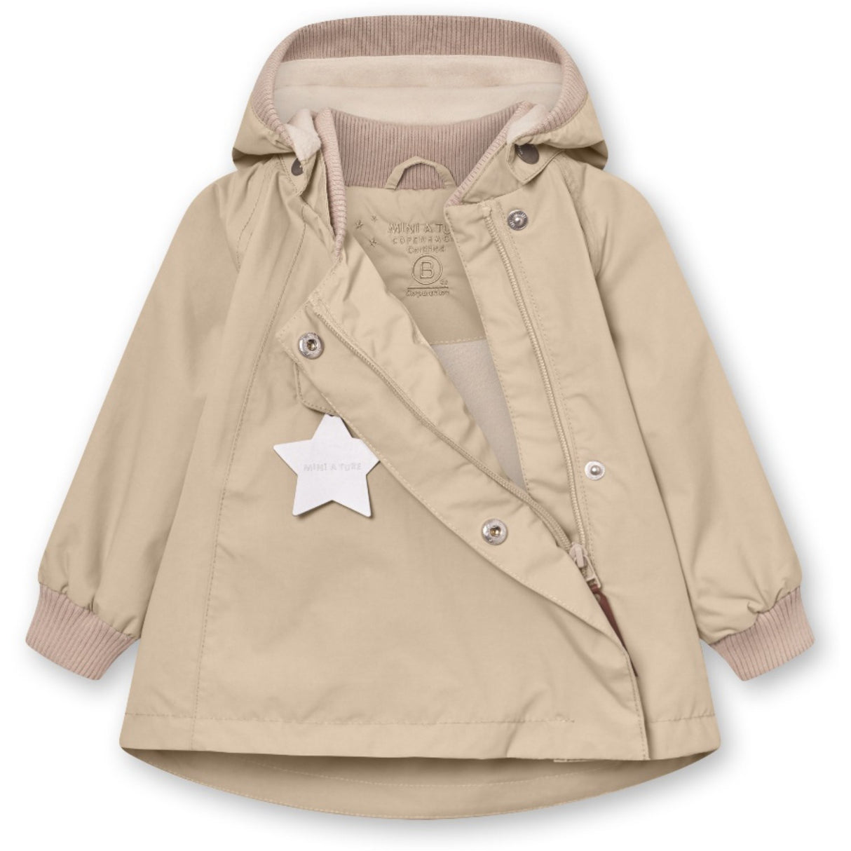 Mini A ture Sesame Wai Fleece Lined Spring Jacket. GRS