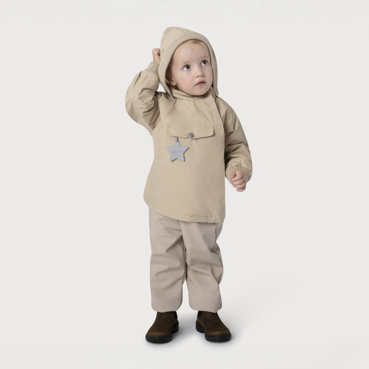 Mini A ture Sesame Wai Fleece Lined Spring Jacket. GRS