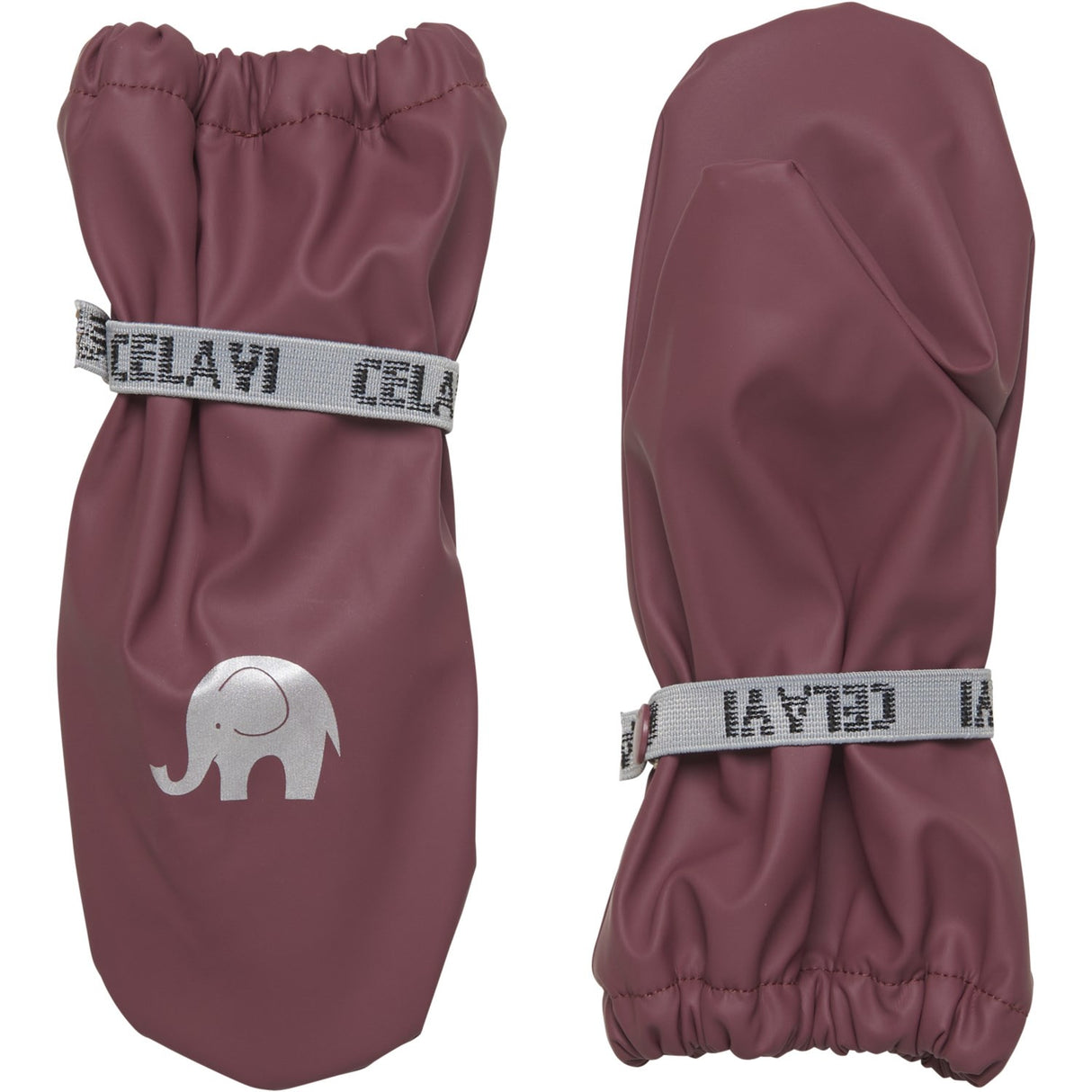 CeLaVi Rose Brown Padded Pu Mittens