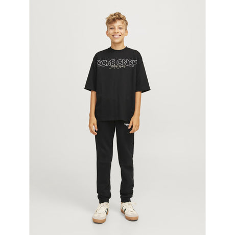 Jack & Jones Junior Black Gordon Vesterbro Cuffed Sweatpants Noos