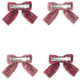 Konges Sløjd Pink Mix 4 Pack Glitter Bow Hair Clips