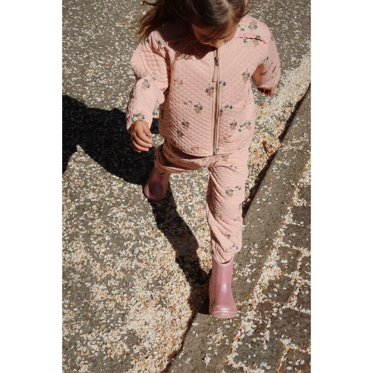 Konges Sløjd Bow Kitty Pink Thermo Frill Jacket Grs