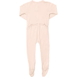COPENHAGEN COLORS Soft Pink Rib Jersey Full Body W. Back Opening