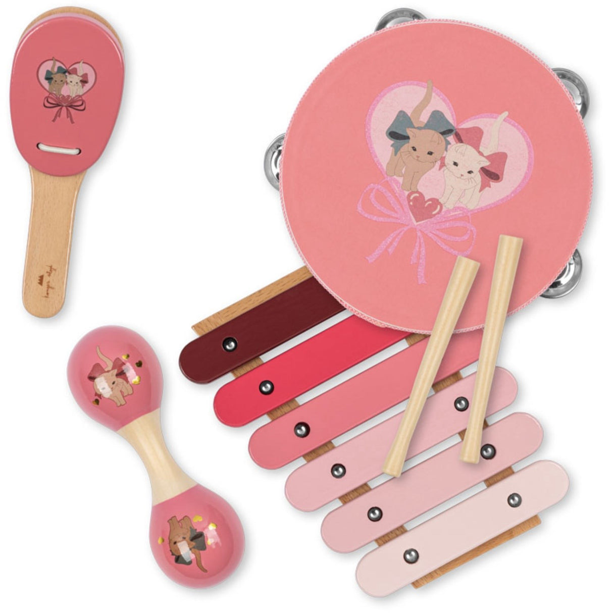 Konges Sløjd Bow Kitty Wooden Music Sets Fsc
