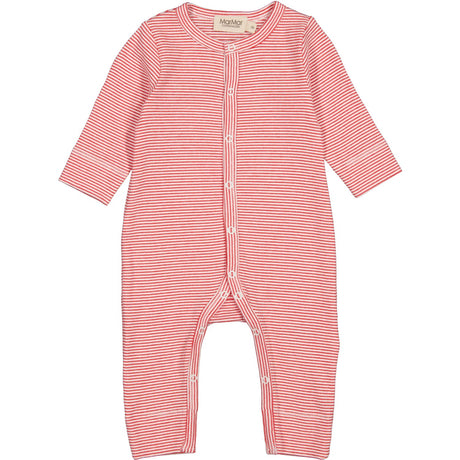 MarMar Modal Fine Rib Red Stripe Rukana Romper