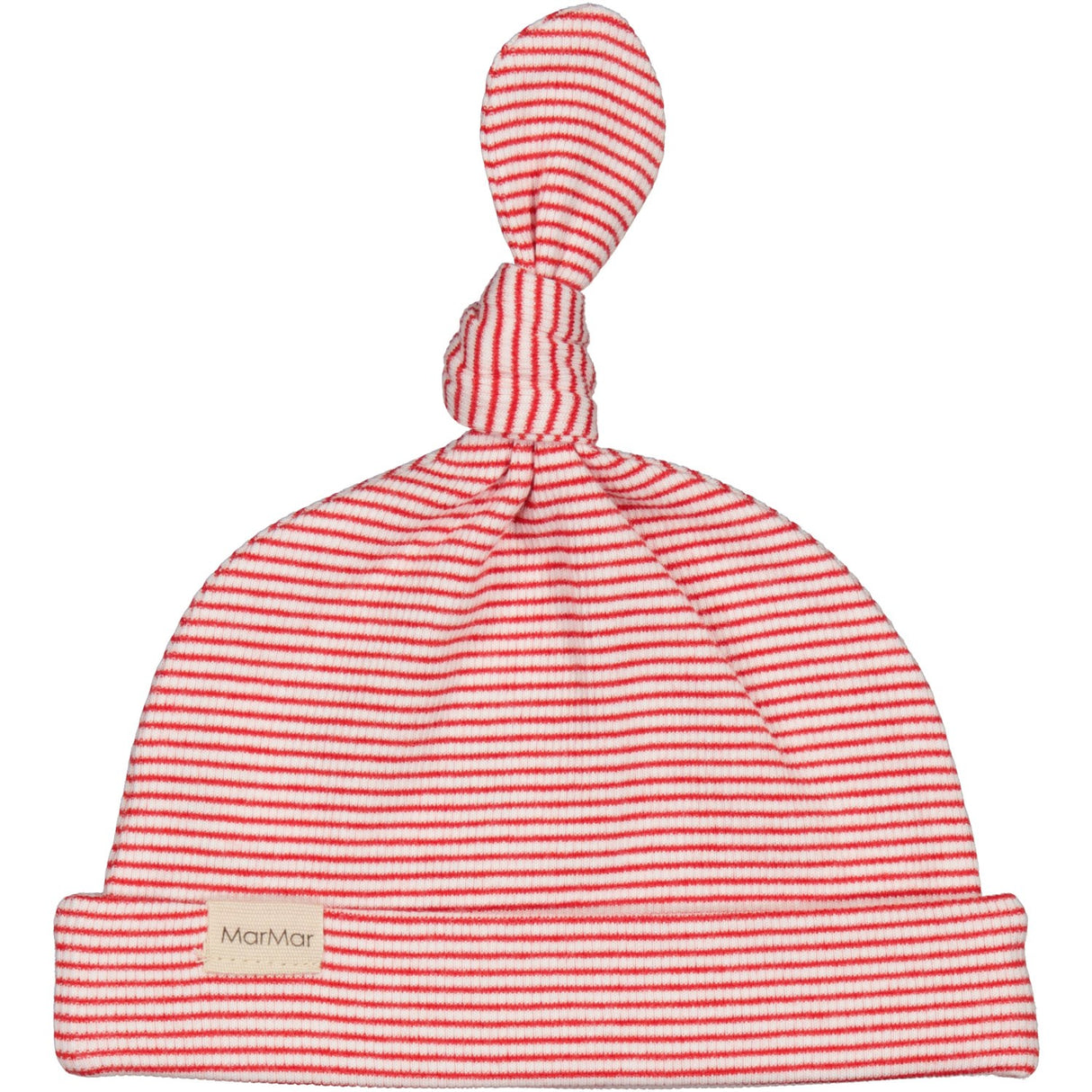 MarMar New Born Modal Fine Rib Red Stripe Aiki Hat