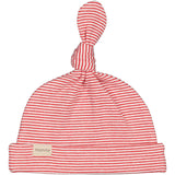 MarMar New Born Modal Fine Rib Red Stripe Aiki Hat