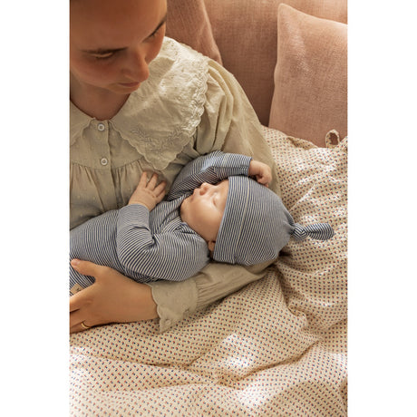 MarMar New Born Modal Fine Rib Blue Stripe Aiki Hat