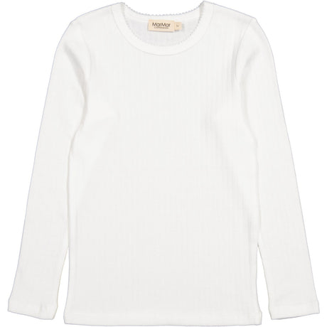 MarMar Modal Pointelle Gentle White Tamra Blouse