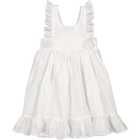 MarMar Linen White Danita Frill Dress