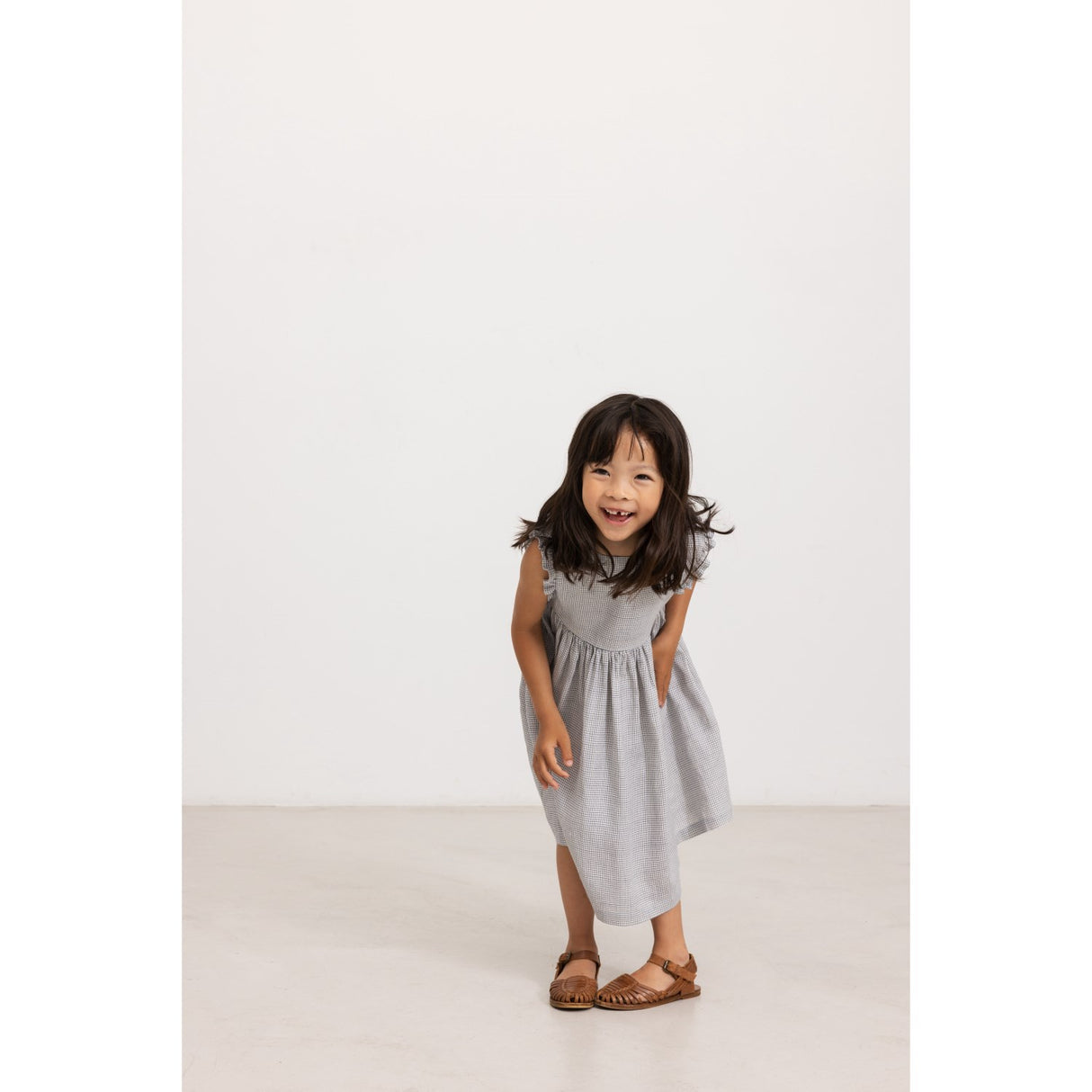 MarMar Linen Mini Check Darame Dress