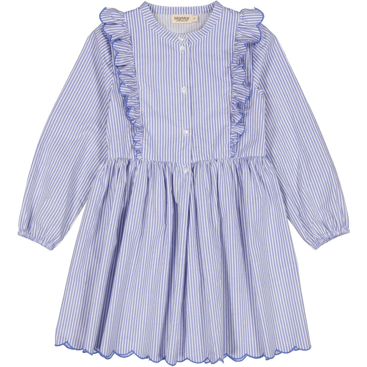 MarMar Poplin Bolich Blue Strips Deidra LS Dress