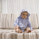 MarMar Poplin Bolich Blue Strips Alba Baby Long Hat