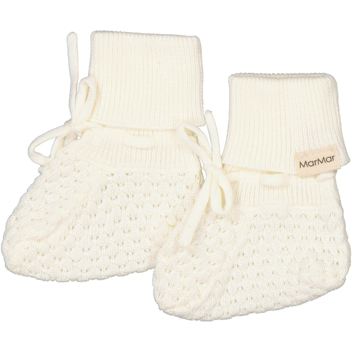 MarMar New Born Modal Mix Honeycomb Gentle White Abootie Booties