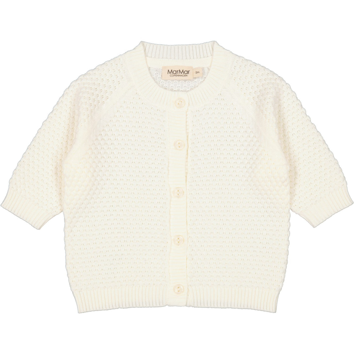 MarMar New Born Modal Mix Honeycomb Gentle White Taki Knit Cardigan