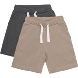 Minymo Fossil Basic 53 Sweat shorts 2-pack