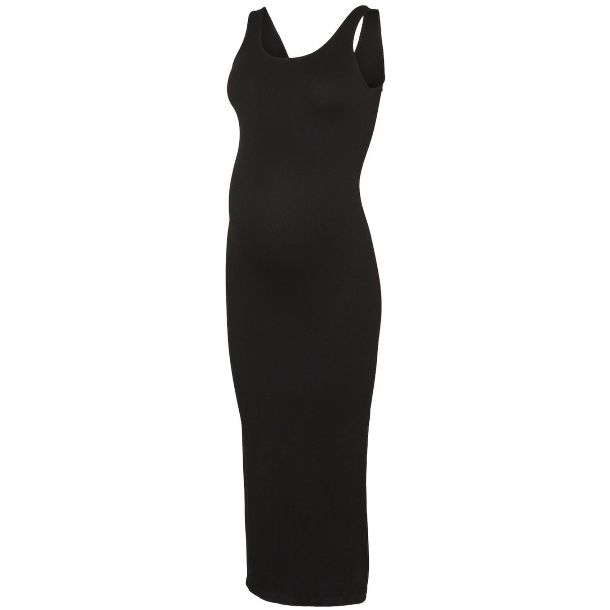 Vero Moda Maternity Black Isa Seamless Midi Rib Dress Noos