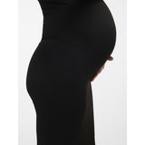 Vero Moda Maternity Black Isa Seamless Midi Rib Dress Noos