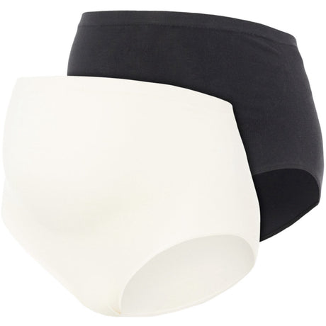 Mama;licious Black Heal Cotton Panties 2-pack Noos