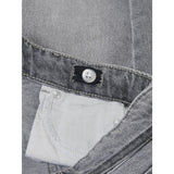 kids ONLY Medium Grey Denim Gianna Belted Midi Skirt Dot Denim